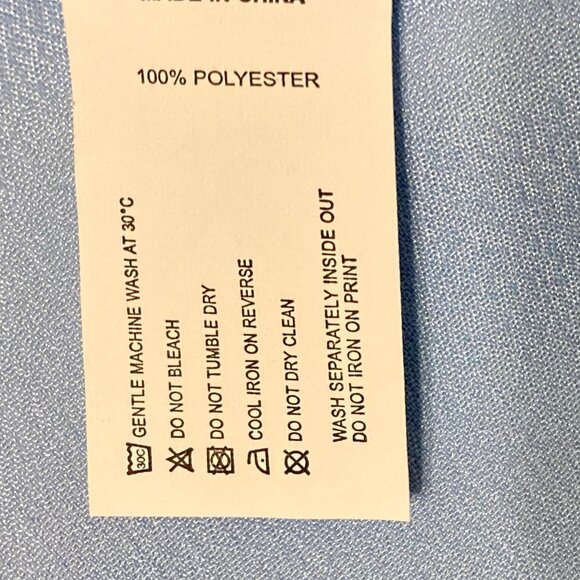 NWT, SZ XL (see measurements) Silky Satin Midi Slip Skirt, Ice Blue - Picture 4 of 4